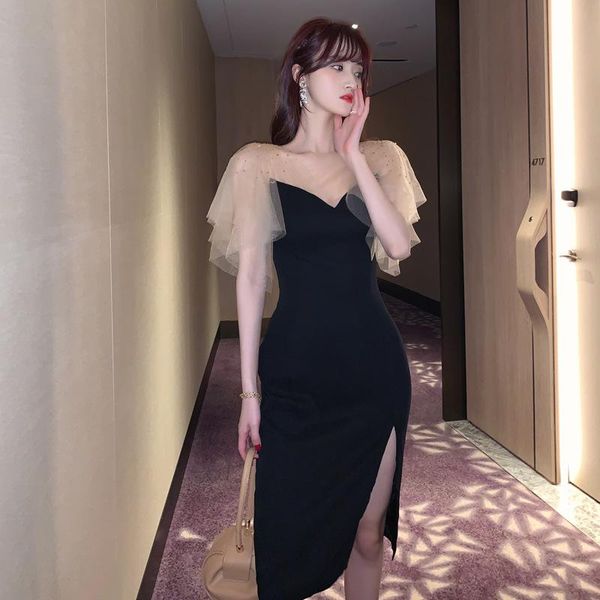 casual dresses 2021 summer party dress ladies ruffle patchwork vintage sundress women short sleeve backless split black bodycon, Black;gray
casual dresses 2021 summer party dress ladies ruffle patchwork vintage sundress women short sleeve backless split black bodycon, Black;gray