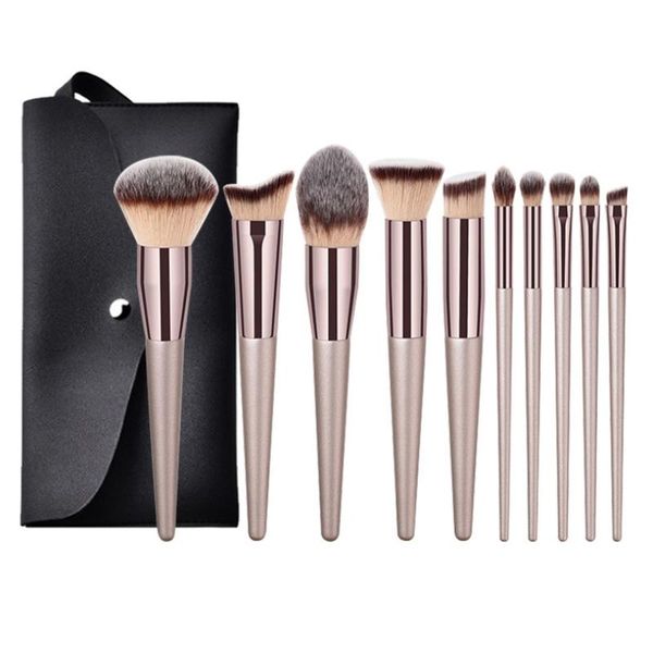 makeup brushes 10pcs champagne set for cosmetic foundation powder blush eyeshadow blending make up brush beauty tool
makeup brushes 10pcs champagne set for cosmetic foundation powder blush eyeshadow blending make up brush beauty tool