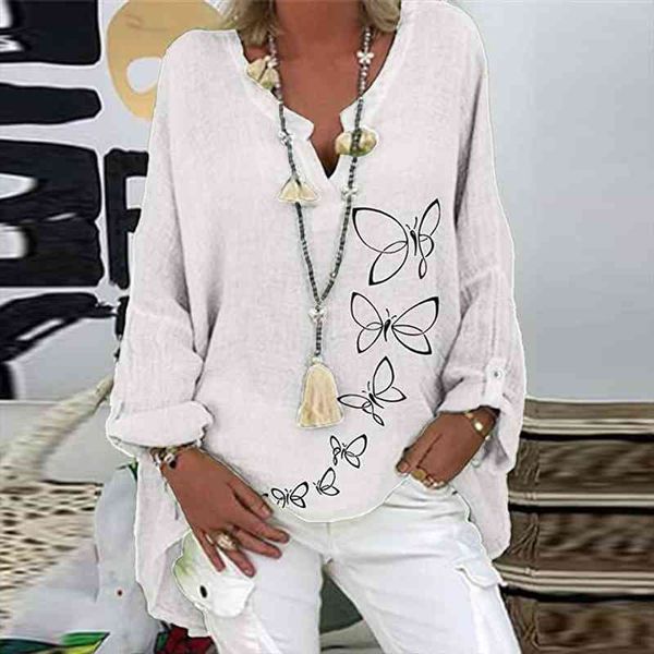 butterfly print shirts women long sleeve loose v-neck shirt blouse chemisier femme plus size blouse women blusas mujer, White
butterfly print shirts women long sleeve loose v-neck shirt blouse chemisier femme plus size blouse women blusas mujer, White