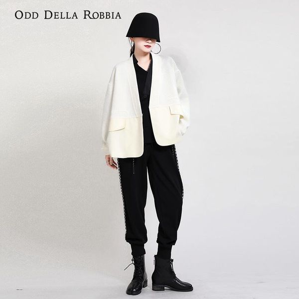 women's suits & blazers odddellarobbia 2021 spring japanese women casual oversizev-neck knitted cardigan stitching drawstring waist bla, White;black
women's suits & blazers odddellarobbia 2021 spring japanese women casual oversizev-neck knitted cardigan stitching drawstring waist bla, White;black