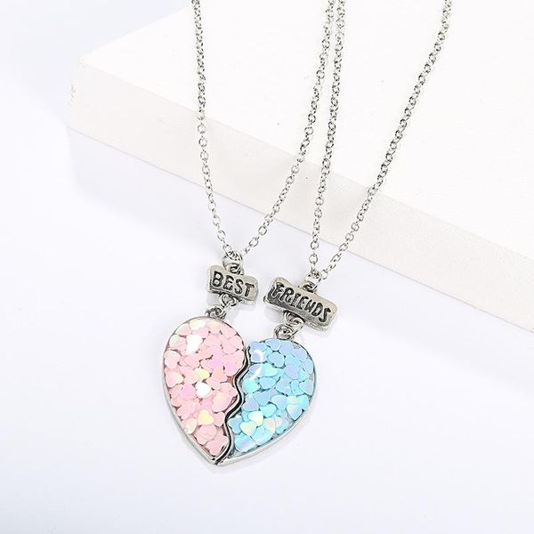 pendant necklaces 2pcs fashion bff necklace for lovers heart couple chain friendship jewelry friends gifts 2021, Silver
pendant necklaces 2pcs fashion bff necklace for lovers heart couple chain friendship jewelry friends gifts 2021, Silver