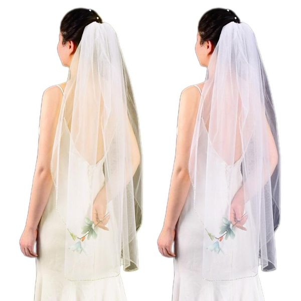 bridal veils wedding veil with comb tulle hair accessories for bride 1 tier fingertip length beaded edge, Black
bridal veils wedding veil with comb tulle hair accessories for bride 1 tier fingertip length beaded edge, Black