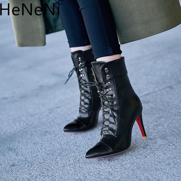 boots autumn winter women lace-up european ladies shoes leather fashion heels plus size 34-43, Black
boots autumn winter women lace-up european ladies shoes leather fashion heels plus size 34-43, Black