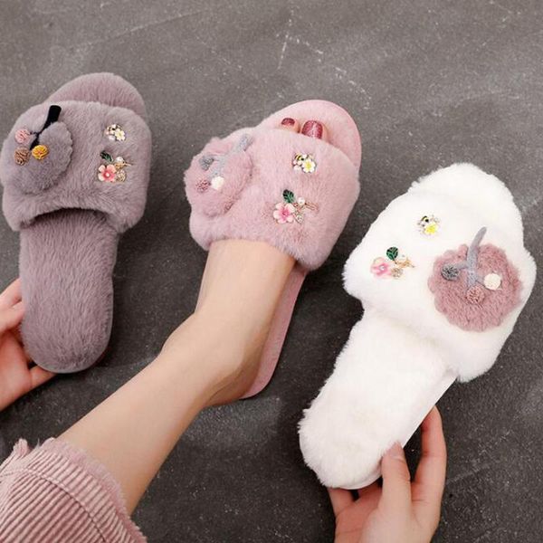 slippers fashion women home indoor plush autumn winter female flat shoes ladies comfortable applique fur slides s648, Black
slippers fashion women home indoor plush autumn winter female flat shoes ladies comfortable applique fur slides s648, Black