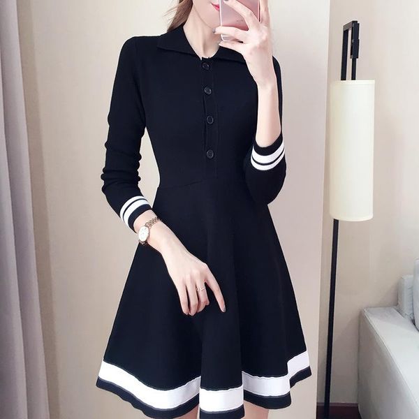 casual dresses women knitted pleated dress fashion turn down collar girls mini fall winter long sleeve thick sweater, Black;gray
casual dresses women knitted pleated dress fashion turn down collar girls mini fall winter long sleeve thick sweater, Black;gray