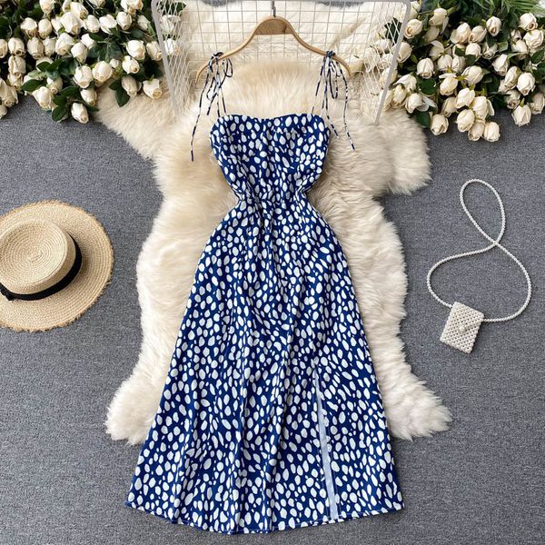 two piece dress 2021 summer women bow-tied spaghetti strap party polka dot print pleated slim waist split casual female beach, White
two piece dress 2021 summer women bow-tied spaghetti strap party polka dot print pleated slim waist split casual female beach, White