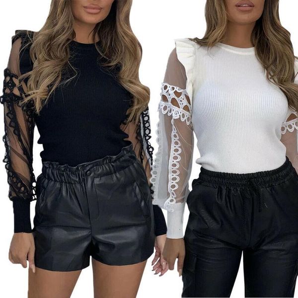 shirts 2021 fashion perpective womens lady mesh spliced ladies long sleeve crew neck shirt blouses, White
shirts 2021 fashion perpective womens lady mesh spliced ladies long sleeve crew neck shirt blouses, White