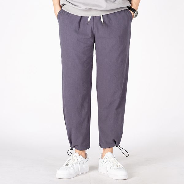 men's casual cotton linen pants male breathable solid color loose long trousers fitness lightweigh streetwear, Black
men's casual cotton linen pants male breathable solid color loose long trousers fitness lightweigh streetwear, Black