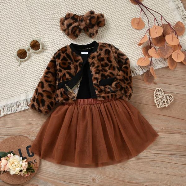clothing sets baby girls four piece suit short sleeve romper leopard print coat tulle skirt headwear autumn winter dress party, White
clothing sets baby girls four piece suit short sleeve romper leopard print coat tulle skirt headwear autumn winter dress party, White