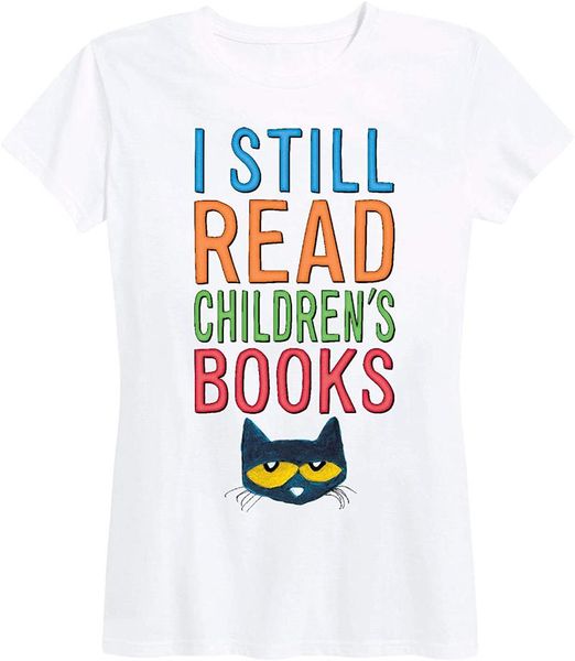 men's t-shirts 2021 print women funny t-shirt pete the cat i still read books - ladies short sleeve classic fit tee, White;black
men's t-shirts 2021 print women funny t-shirt pete the cat i still read books - ladies short sleeve classic fit tee, White;black