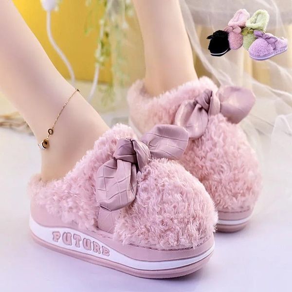 slippers female flurry slides plush warm house women's winter increase cotton floor shoes woman non slip platform slide, Black
slippers female flurry slides plush warm house women's winter increase cotton floor shoes woman non slip platform slide, Black
