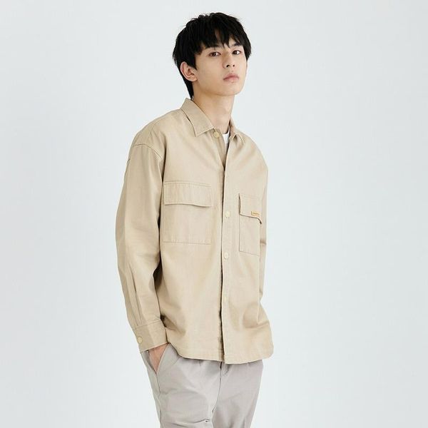 men's casual shirts 2021 spring solid color multi-pocket shirt long-sleeved korean loose version fashion business men, White;black
men's casual shirts 2021 spring solid color multi-pocket shirt long-sleeved korean loose version fashion business men, White;black