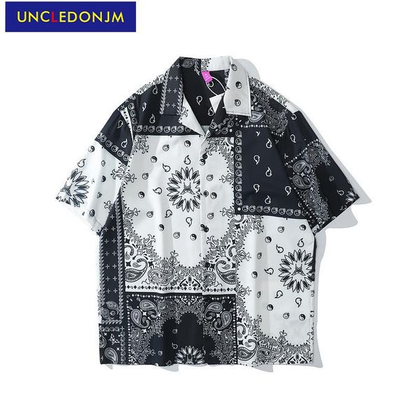 men's casual shirts uncledonjm cashew flower for men hip hop mens button up shirt short sleeve harajuku vintage clothing, White;black
men's casual shirts uncledonjm cashew flower for men hip hop mens button up shirt short sleeve harajuku vintage clothing, White;black