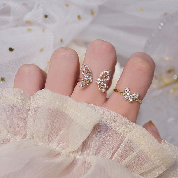 cluster rings butterfly for women jewelery luxury creativity designer 14k real gold cubic zirconia adjustable opening, Golden;silver
cluster rings butterfly for women jewelery luxury creativity designer 14k real gold cubic zirconia adjustable opening, Golden;silver