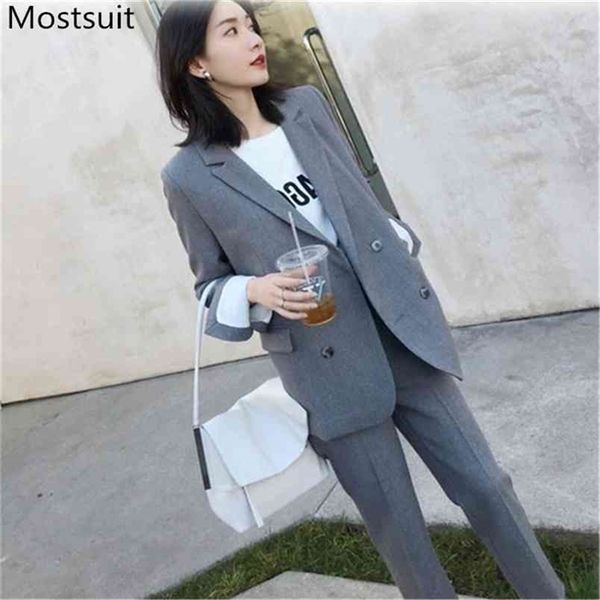 korean casual blazer suits sets long sleeve + ankle-length pants outfits office fashion female women 210513, White
korean casual blazer suits sets long sleeve + ankle-length pants outfits office fashion female women 210513, White
