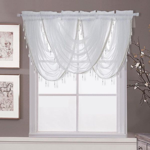 junwell polyester organza fabric curtain valance beads embellishment tassel for kitchen cabinet dust-proof lintel window scarf & drapes
junwell polyester organza fabric curtain valance beads embellishment tassel for kitchen cabinet dust-proof lintel window scarf & drapes