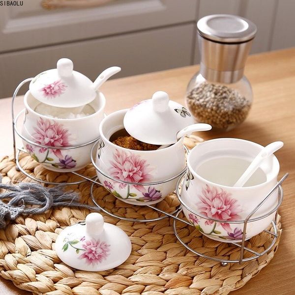 storage bottles & jars 3pcs/set ceramic seasoning boxes kitchen container traditional chinese spice jar can with spoon and shelf
storage bottles & jars 3pcs/set ceramic seasoning boxes kitchen container traditional chinese spice jar can with spoon and shelf