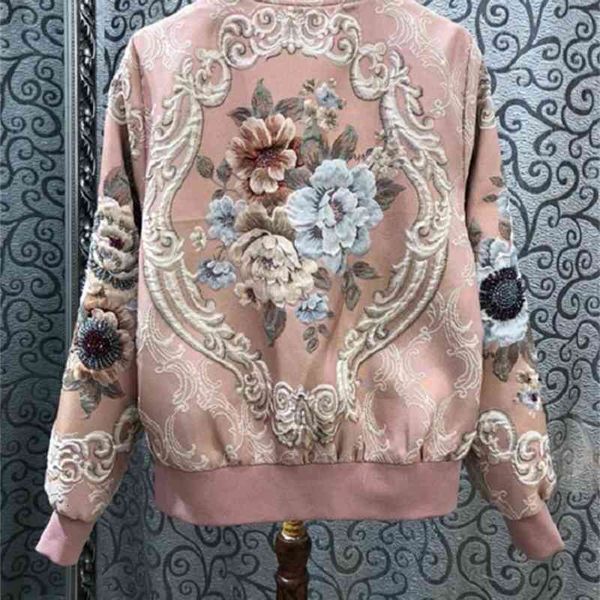 2021 autumn casual bomber jacket women hand made beading embroidery long sleeve zipper coat outerwear female, Black
2021 autumn casual bomber jacket women hand made beading embroidery long sleeve zipper coat outerwear female, Black