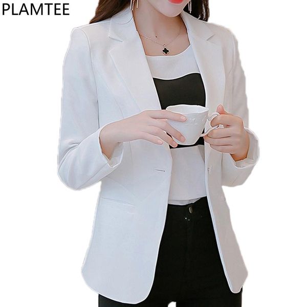 women's suits & blazers plamtee 2021 autumn winter slim fit blazer women office lady notched jackets plus size kpop skinny blaser, White;black
women's suits & blazers plamtee 2021 autumn winter slim fit blazer women office lady notched jackets plus size kpop skinny blaser, White;black