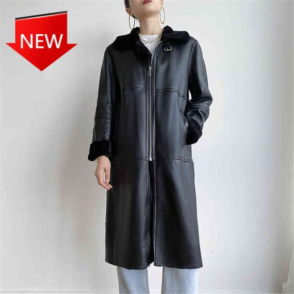 dual face merino sheep skin outerwear streetwear real luxury winter leather genuine women's jacket, Black
dual face merino sheep skin outerwear streetwear real luxury winter leather genuine women's jacket, Black