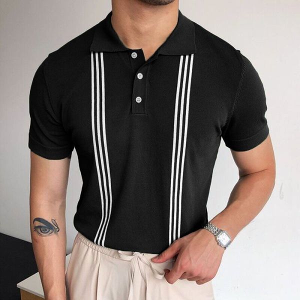 shaped striped men s street polo shirt comfortable classic fashion daily travel work party, White;black
shaped striped men s street polo shirt comfortable classic fashion daily travel work party, White;black