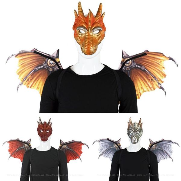 party masks halloween masquerade steampunk dragon pu mask wings funny uniform set men carnival demon devil scary game cosplay costumes
party masks halloween masquerade steampunk dragon pu mask wings funny uniform set men carnival demon devil scary game cosplay costumes