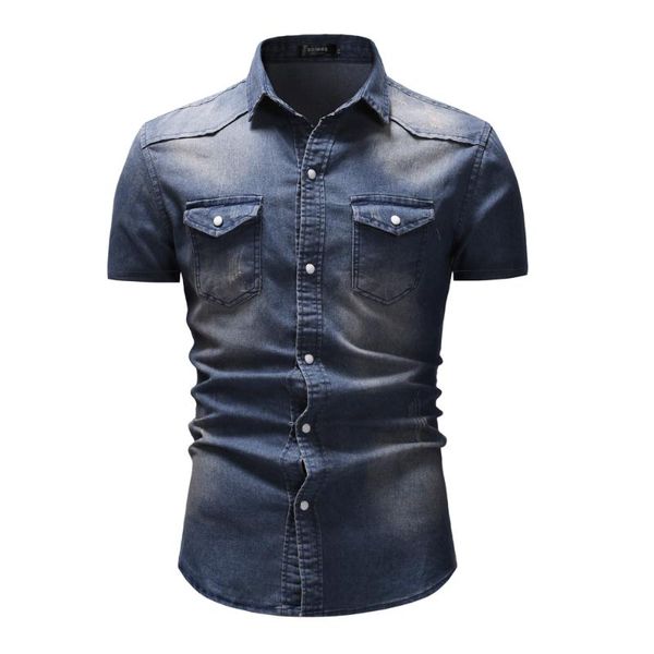men's casual shirts summer european and american large size fashion denim shirt solid color lapel short sleeve male blouse, White;black
men's casual shirts summer european and american large size fashion denim shirt solid color lapel short sleeve male blouse, White;black