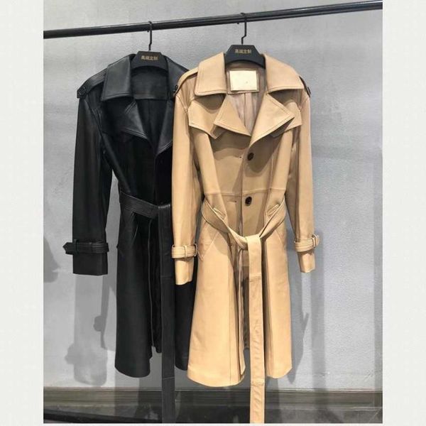 women's leather & faux women natural coat 100% sheepskin winter fashion genuine long windcoat female outwear belt decoration h916, Black
women's leather & faux women natural coat 100% sheepskin winter fashion genuine long windcoat female outwear belt decoration h916, Black