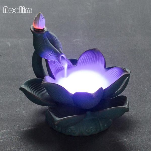 fragrance lamps lotus led light backflow incense burner handmade home decor creative crafts ornaments stick holder + 20pcs cones
fragrance lamps lotus led light backflow incense burner handmade home decor creative crafts ornaments stick holder + 20pcs cones