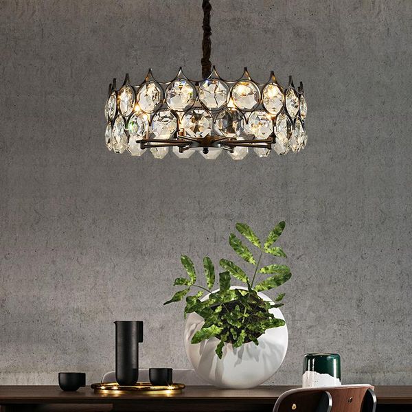 crystal chandeliers modern luxury circle suspended ceiling lamp for living room bedroom el lobby black hanging lighting
crystal chandeliers modern luxury circle suspended ceiling lamp for living room bedroom el lobby black hanging lighting