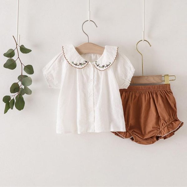 clothing sets vintage embroidery petal collar shirt for girls clothes summer short sleeve blouse+pp pants suit children outfits toddler, White
clothing sets vintage embroidery petal collar shirt for girls clothes summer short sleeve blouse+pp pants suit children outfits toddler, White