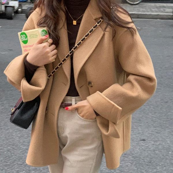 winter coat womens oversize fashion cashmere wool coats outerwear female short thickening warm woolen overcoat women trench women's & b, Black
winter coat womens oversize fashion cashmere wool coats outerwear female short thickening warm woolen overcoat women trench women's & b, Black