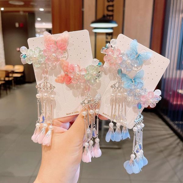 hair accessories butterfly hairpins korean yarn elegant metal tassel long clips for women hanfu antique party, Slivery;white
hair accessories butterfly hairpins korean yarn elegant metal tassel long clips for women hanfu antique party, Slivery;white