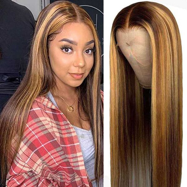lace wigs highlight straight front wig honey blonde brown human hair brazilian virgin for women ombre color with baby, Black;brown
lace wigs highlight straight front wig honey blonde brown human hair brazilian virgin for women ombre color with baby, Black;brown
