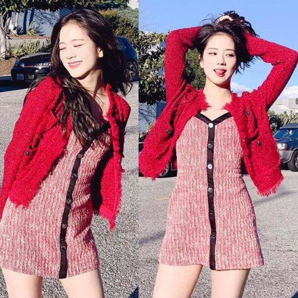 women's jackets kpop korean celebrity spring sweet elegant stand collar tweed women street slim button short long sleeved coat, Black;brown
women's jackets kpop korean celebrity spring sweet elegant stand collar tweed women street slim button short long sleeved coat, Black;brown