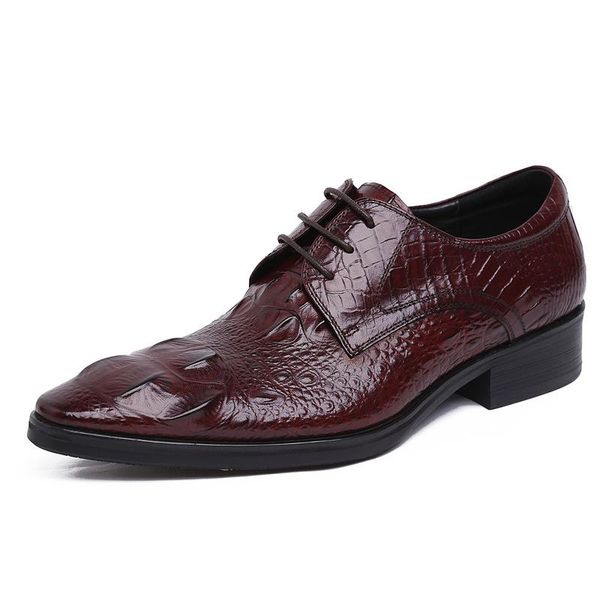 dress shoes men's leather embossed crocodile pattern pointed toe formal wear oxfords, Black
dress shoes men's leather embossed crocodile pattern pointed toe formal wear oxfords, Black