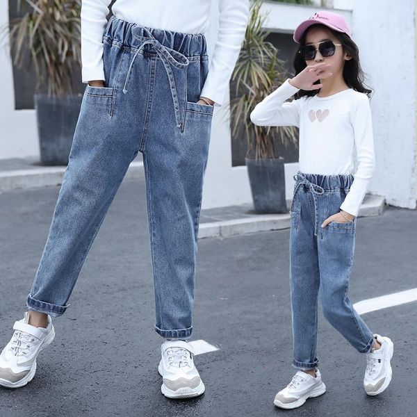 kids jeans denim pants for teenage girls cotton solid color trousers blue cowboy spring autumn children clothes
kids jeans denim pants for teenage girls cotton solid color trousers blue cowboy spring autumn children clothes