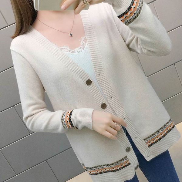 women's long sleeve cardigans autumn winter embroidery loose v-neck single-breasted casual sweaters woman sweater pl104 210506, White
women's long sleeve cardigans autumn winter embroidery loose v-neck single-breasted casual sweaters woman sweater pl104 210506, White