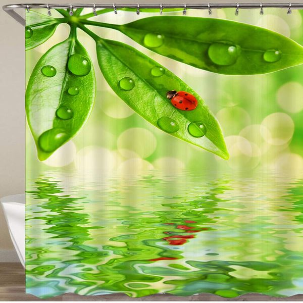 shower curtain set with 12 hooks,ladybug sitting on a green leaf reflected in water,decorative bath curtain modern bathroom
shower curtain set with 12 hooks,ladybug sitting on a green leaf reflected in water,decorative bath curtain modern bathroom