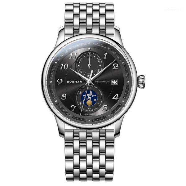wristwatches borman automatic watch for men classic mens watches mechanical wristwatch sapphire crystal month date 24 hours, Slivery;brown
wristwatches borman automatic watch for men classic mens watches mechanical wristwatch sapphire crystal month date 24 hours, Slivery;brown