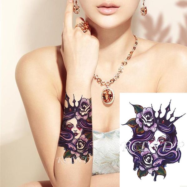 temporary tattoos waterproof tattoo sticker rose girl with crown flower fake tatto flash tatoo hand arm foot art for men women
temporary tattoos waterproof tattoo sticker rose girl with crown flower fake tatto flash tatoo hand arm foot art for men women