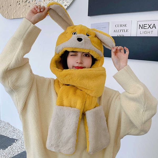 imitation rabbit hair hat glov three piece set female plush sweet and lovely dog winter warm scarf, Blue;gray
imitation rabbit hair hat glov three piece set female plush sweet and lovely dog winter warm scarf, Blue;gray