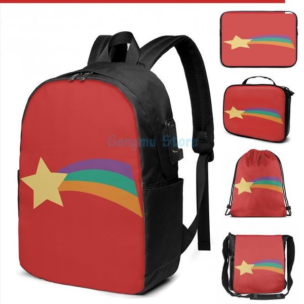 funny graphic print gravity fall mabeles usb charge backpack men school bags women bag travel laptop
funny graphic print gravity fall mabeles usb charge backpack men school bags women bag travel laptop