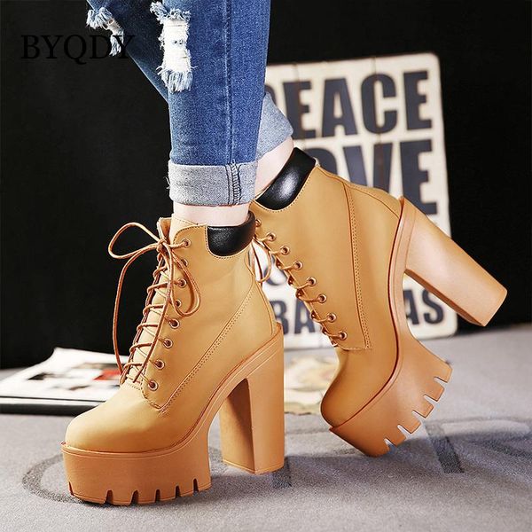 boots byqdy japanese round toe ankle for woman fashion square heels flock ladies booties lace up platform footwear plus size, Black
boots byqdy japanese round toe ankle for woman fashion square heels flock ladies booties lace up platform footwear plus size, Black