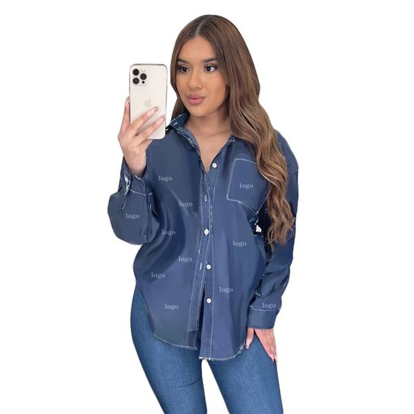 shirts europe and the united states cross-border women's denim vintage fashion trend letter printed shirt spot, White
shirts europe and the united states cross-border women's denim vintage fashion trend letter printed shirt spot, White