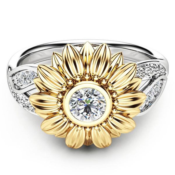 fashion classic sunflower design ring inlaid zircon luxury gifts for men and women jewelry, Silver
fashion classic sunflower design ring inlaid zircon luxury gifts for men and women jewelry, Silver
