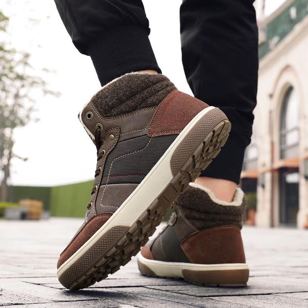boots men fashion mens winter snow ankle high casual fur warm shoes genuine leather footwear botas hombre j3, Black
boots men fashion mens winter snow ankle high casual fur warm shoes genuine leather footwear botas hombre j3, Black