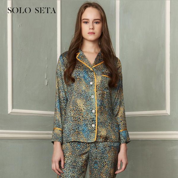 soloseta heavyweight silk pajamas suit two piece eco-friendly printing classic leopard home women's sleepwear, Black;red
soloseta heavyweight silk pajamas suit two piece eco-friendly printing classic leopard home women's sleepwear, Black;red