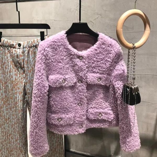 women's fur & faux office ladies shearling jacket merino coat, Black
women's fur & faux office ladies shearling jacket merino coat, Black