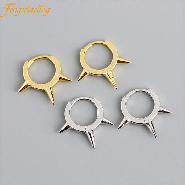hoop & huggie authentic 925 sterling silver punk style rivet earrings for women european american fashion party fine jewelry 2021, Golden;silver
hoop & huggie authentic 925 sterling silver punk style rivet earrings for women european american fashion party fine jewelry 2021, Golden;silver